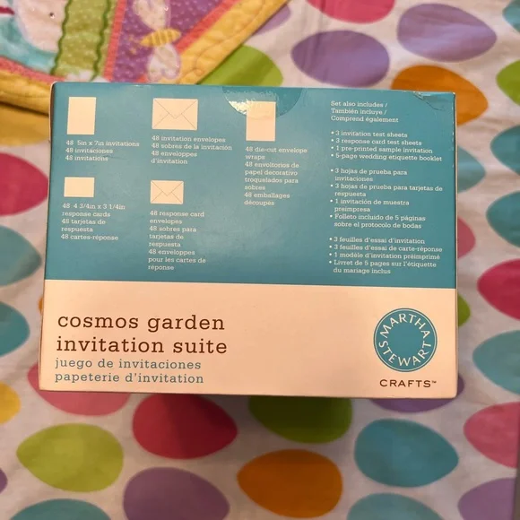 Elegant cosmos garden Invitation Set 48 Pieces - Picture 2 of 3